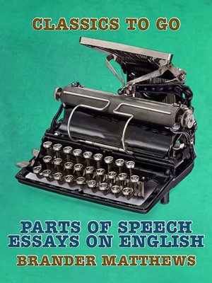 cover image of Parts of Speech, Essays on English